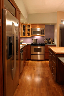 The kitchen work triangle maximizes space in your kitchen floor plan